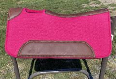 Bright pink contour felt Western pad 31 x 31 x 1″