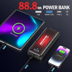 DBPOWER Jump Starter 4000A Peak 88.8Wh Portable Car Jump Starter (Up To ALL G…
