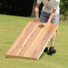 UKASE Solid Wood Regulation Size Cornhole Set Portable Bean Bags Toss Game with