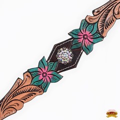 Western Headstall and Breast Collar Set HILASON Tooled Leather Horse Bridle Tack