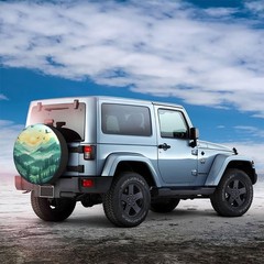 Spare Tire Cover Mountain Landscape with Green Trees Wheel Covers Weatherproo…