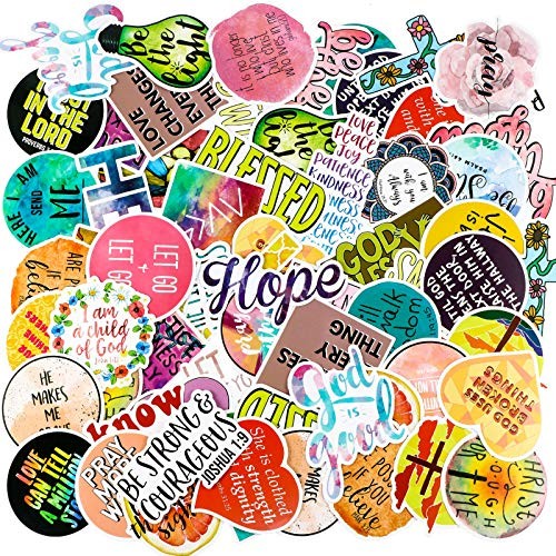 200 Inspirational Christian Faith Stickers,Jesus Bible Verse Stickers Waterpr…