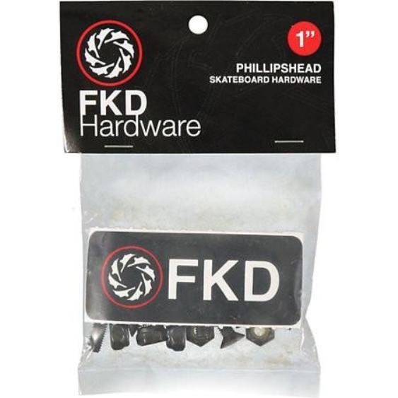 New FKD Phillips – Black – 1″ – Skateboard Mounting Hardware