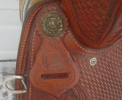 16.5″ CACTUS Saddlery Working Cowhorse Saddle~Cutting~Reining~TOOLED~GREAT COND