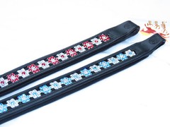 FSS Red Siam Aquamarine Blue FLOWER Rhinestone BLING Crystal Padded BROWBAND NEW
