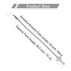 29.5 inch Silver Stainless Transmission Dipstick Tube Fit for GM 4L80E 700R4