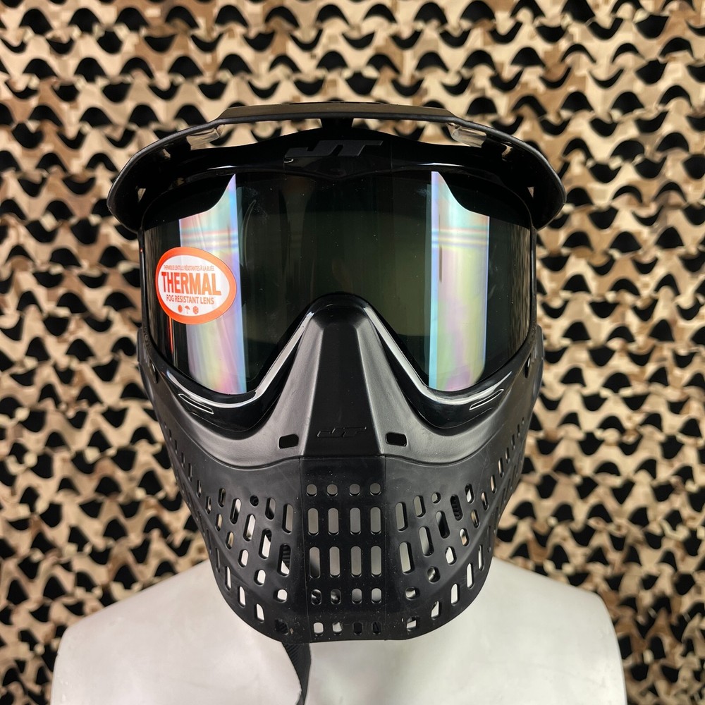NEW Jt ProFlex Thermal Paintball Mask – Black/Black w/ Smoke Lens