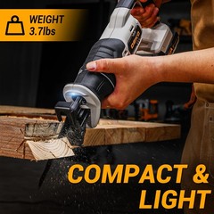 Cordless Reciprocating Saw: DEKOPRO 20V Lithium Ion Power Reciprocating Saw w…