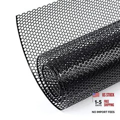 Universal 40″x13″ Car Grill Mesh – Aluminum Alloy 6x1mm Honeycomb – Black