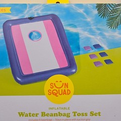 Sun Squad Inflatable Water Beanbag Toss Set 7 Pieces Ages 5+ Pool Party Game