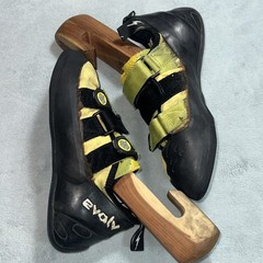 Evolv Helix Rock Climbing Leather Shoes Mens US 10.5 EU 44 Neon Yellow Mountain
