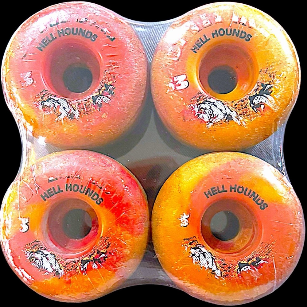 Vintage Spitfire Hell Hounds 63mm Multi Color Skateboard Wheels Made In The USA