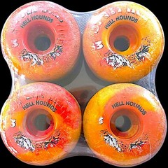 Vintage Spitfire Hell Hounds 63mm Multi Color Skateboard Wheels Made In The USA