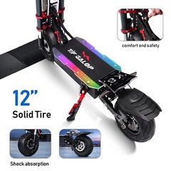 Adults Electric Scooter Folding Dual Motor 5600W 60V 38AH 12″ Road Tires 50MPH