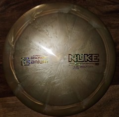 Discraft Titanium Nuke Distance Driver Golden Swirl Rainbow Star 175g