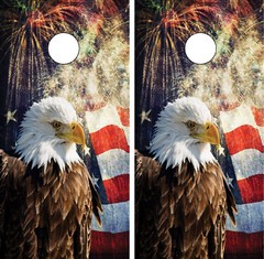 C301 Eagle Cornhole Board Wraps LAMINATED Wrap Decals Vinyl Sticker
