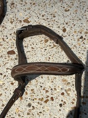 Complete English Bridle Set — Full Cheek Snaffle Bit + Leather Bridle + Braided