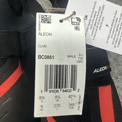 Adidas Five Ten Aleon Climbing Shoes Mens Size 9 Black Red 5.10 BC0861