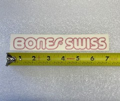 LOT OF 2 Bones Swiss Sticker / Decal Bones Wheels Skateboard Sticker Vintage Red