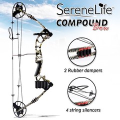 Serenelife Sharp-Eye Compound Bow with Adjustable Draw (320 FPS MAX)