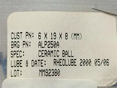 Lot 2 Pcs Edco ALP250A Ceramic Ball 6 X 19X 8 (MM) 30 Days Warranty Fast Ship!!!