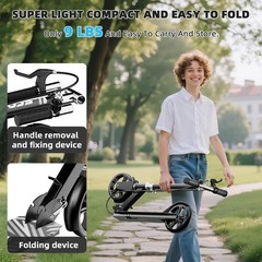 Scooters for Kids 8-12, Teens & Adults – Lightweight, Foldable, 8-Inch Big Wh…