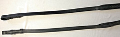 Shires Blenheim Black Leather and Nylon Insert Rubber Grip Reins 54″ x 5/8″