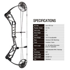 TOPOINT Compound Bow Set 19-70lbs Adjustable 320FPS Archery Hunting Target Shoot
