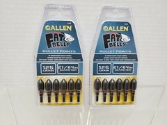 2-Allen Fat Belly Bullet Points 21/64 Stay-Tight Point 125-Grain 6-Pack #1498