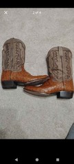 Dan Post Genuine Ostrich Leather Western Cowboy Boots Men’s US 10D MPN 3675