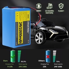 24V Li-ion Battery 5Ah 10Ah For Scooter LED Light String DIY Project