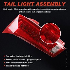 Tail Light Assembly Compatible with 2010-2016 Cadillac SRX Right Passenger Si…