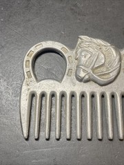 Vintage Horse Mane & Tail Metal/ Aluminum Alloy Horse Hair Comb made in Japan