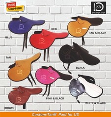 Light Weight Race Exercise Synthetic Horse Riding Saddle size : 14 to 19 inch