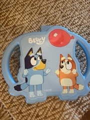 Bluey 3D Scooter Board w/ Handles, LED Light-Up Wheels, Blue Orange Red