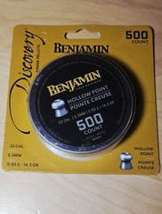 Benjamin Crosman Hollow Point Pellets .22 Cal 500 count BHP22 14.3 gr Spain