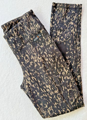 Kerrits Equestrian Riding Tights XS Animal Print Knee Patch Leggings Horseback