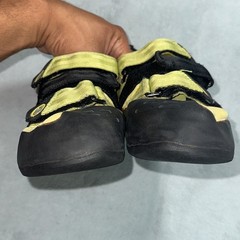Evolv Helix Rock Climbing Leather Shoes Mens US 10.5 EU 44 Neon Yellow Mountain