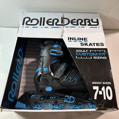 NEW Roller Derby Custom Adult In-line Skates Adult Sizes 7-10 Blue Black Skates