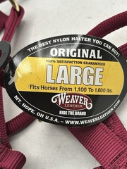 Weaver 1” Original Halter 35-7006-BU Large Horse 1100-1600 Burgundy New Tags