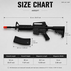 WE 6mmGBB Airsoft Rifle, Indoor / Outdoor Scop, Semi/ Auto Modes, 320-350 FPS