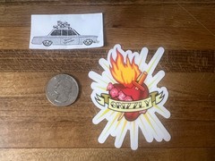 Grizzly Griptape Sacred Heart Sticker Torey Pudwill Skateboarding Supreme