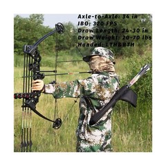 Archery Compound Bow Set PRO,Draw Weight 20-70 LBS, Draw Length 24″-30″, IBO …