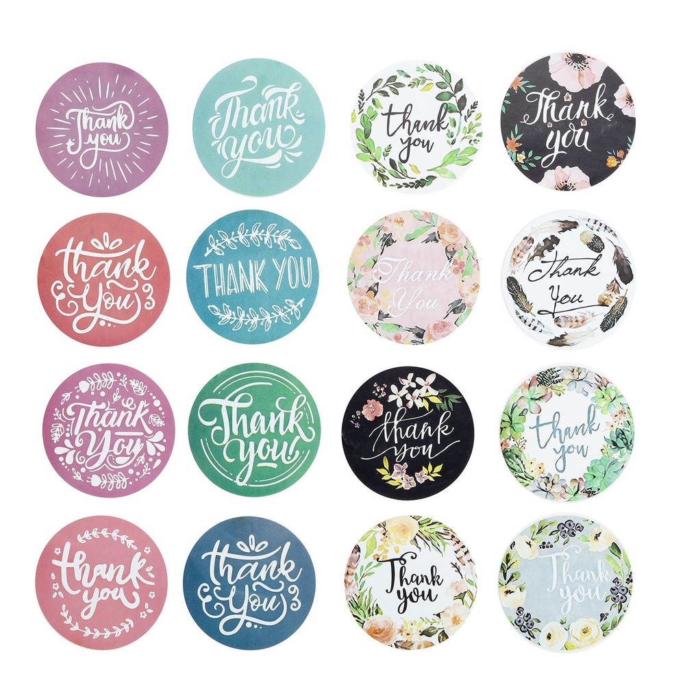 1000 Assorted 1.5″ Round Self Adhesive Thank You STICKERS DIY Crafts Labels SALE