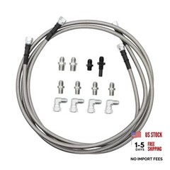 6AN 70″ Transmission Oil Cooler Hose Line kit Compatible with 4L60E 4L80E