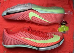 Nike Air Zoom Maxfly 2 Bright Crimson Lime Track Spikes Mens Size 14 FD8395-600