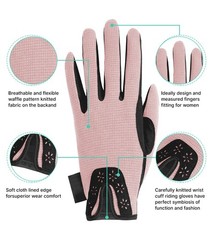 Women’s Equestrian Riding Gloves Leather Mittens for All Seasons