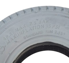 2.80/2.50-4 (9″x3″) Mobility Tire & Inner Tube with Power Edge Sawtooth Tread