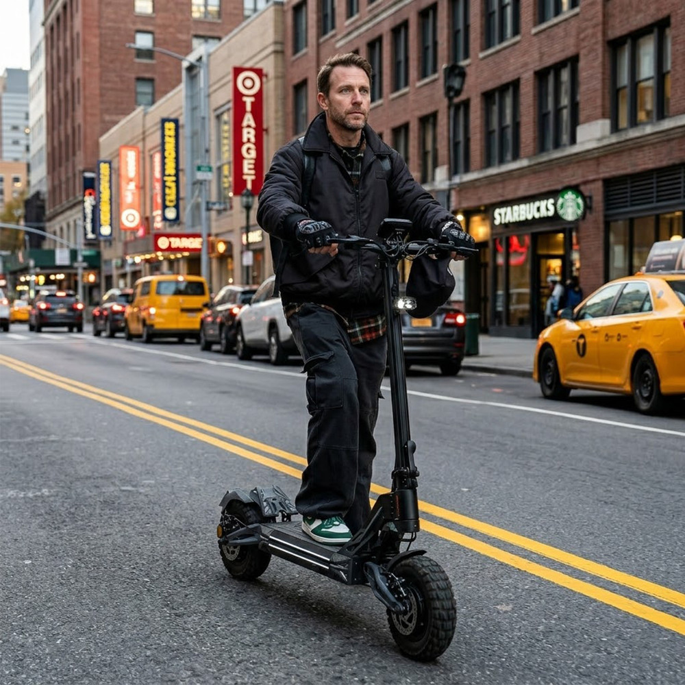EOEOTWO Dual Motor Electric Scooter for Adults 45MPH 4000W 11»Off-Road Escooter