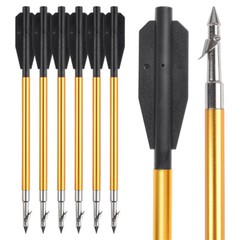 6-12 pcs 6.8″ Aluminum Fish Hunting Arrows Fishing Bolts for Pistol Crossbow